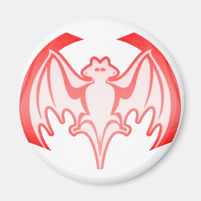 Bat Red Inv MUSEUM Zazzle Gifts Magnet (Front)