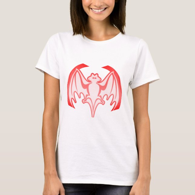 Bat Red Inv MUSEUM Zazzle Gifts T-Shirt (Front)
