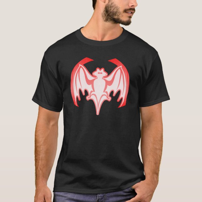 Bat Red Inv MUSEUM Zazzle Gifts T-Shirt (Front)