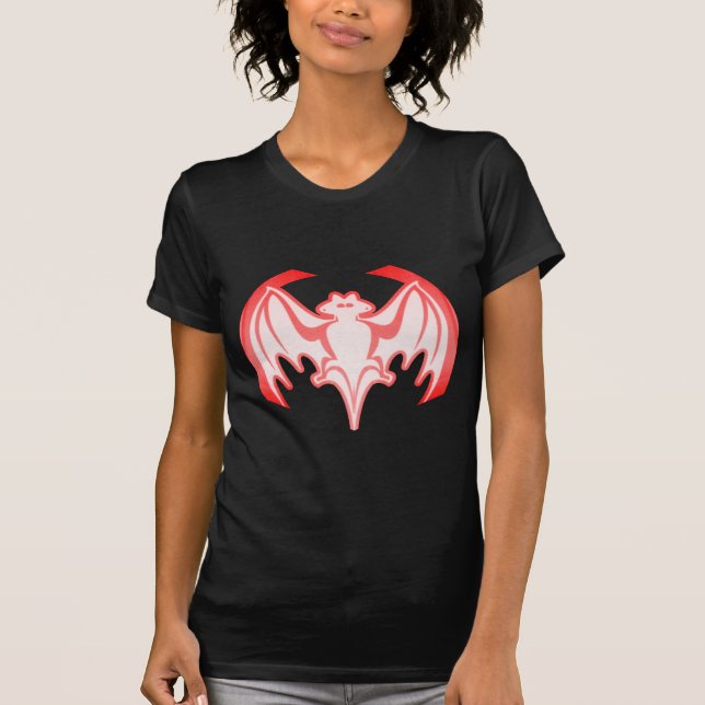 Bat Red Inv MUSEUM Zazzle Gifts T-Shirt (Front)