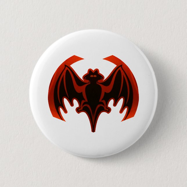 Bat Red The MUSEUM Zazzle Gifts Button (Front)