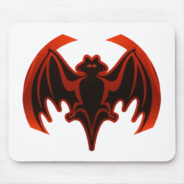 Bat Red The MUSEUM Zazzle Gifts Mouse Pad (Front)