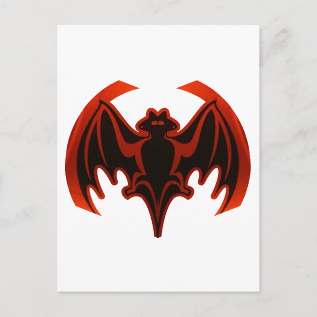 Bat Red The MUSEUM Zazzle Gifts Postcard (Front)