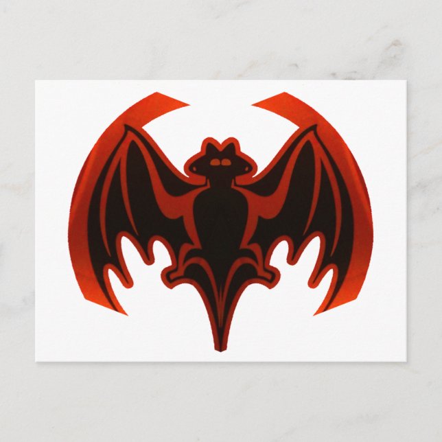 Bat Red The MUSEUM Zazzle Gifts Postcard (Front)
