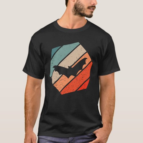 Bat Retro Style Vintage T_Shirt 