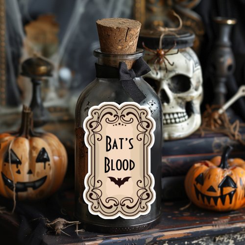 Bats Blood Apothecary Label