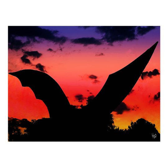 Bat Sculpture near S. Congress Bridge, Austin, TX Postcard