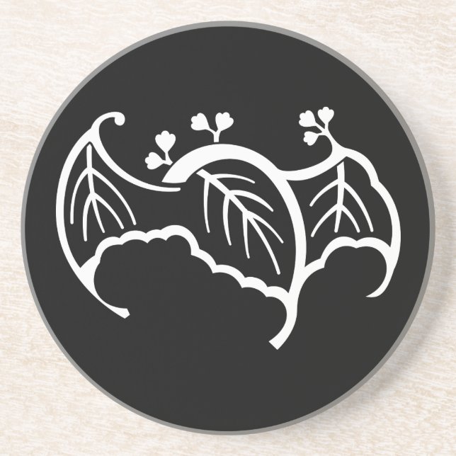 Bat-shaped paulownia coaster (Front)