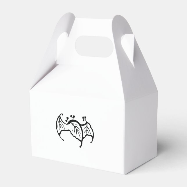 Bat shaped paulownia favor boxes (Front Side)