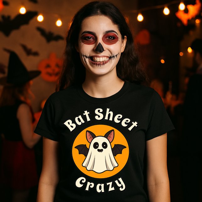 Bat Sheet Crazy Funny Halloween T-Shirt (Creator Uploaded)