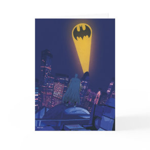 Bat Signal Over Gotham Card