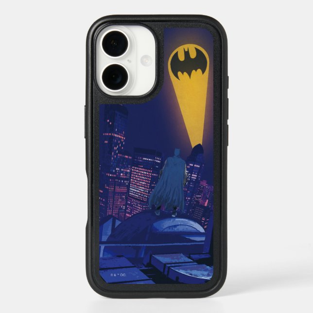 Bat Signal Over Gotham Otterbox iPhone Case (Back)