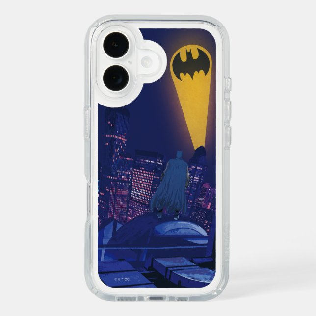 Bat Signal Over Gotham Speck iPhone Case (Front)