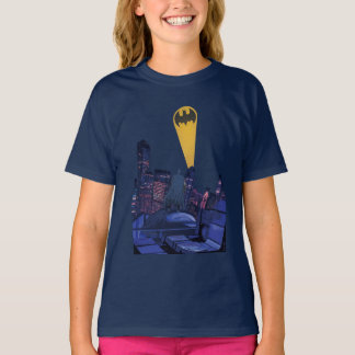 Bat Signal Over Gotham T-Shirt
