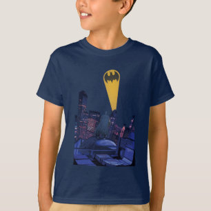 Bat Signal Over Gotham T-Shirt