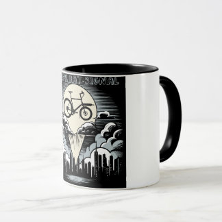 Bat signal style load wheel, load bike mug