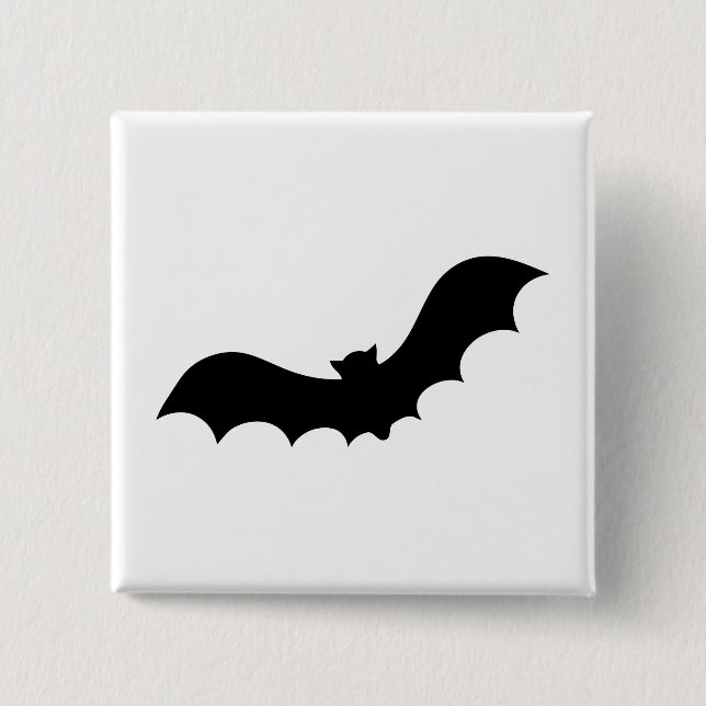 Bat Silhouette Pinback Button (Front)