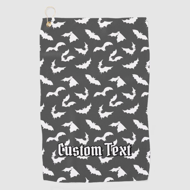 Bat Silhouettes Pattern Golf Towel (Front)