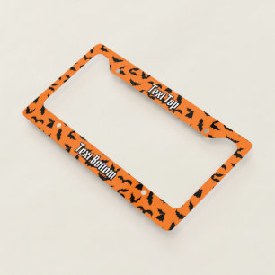 Bat Silhouettes Pattern License Plate Frame