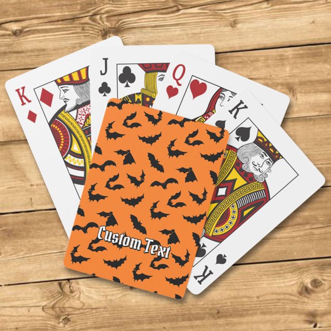 Bat Silhouettes Pattern Poker Cards (Creator Uploaded)