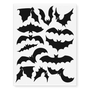 Bat Silhouettes Temporary Tattoos