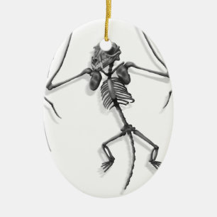 Bat skeleton ceramic ornament
