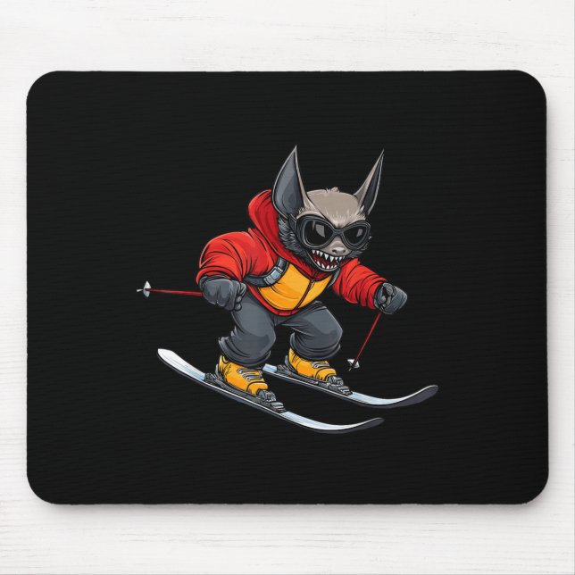 Bat Skier  Mouse Pad (Front)