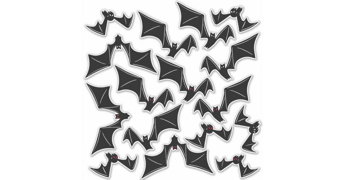 Bat Sticker Vinyl Sticker Set | Zazzle
