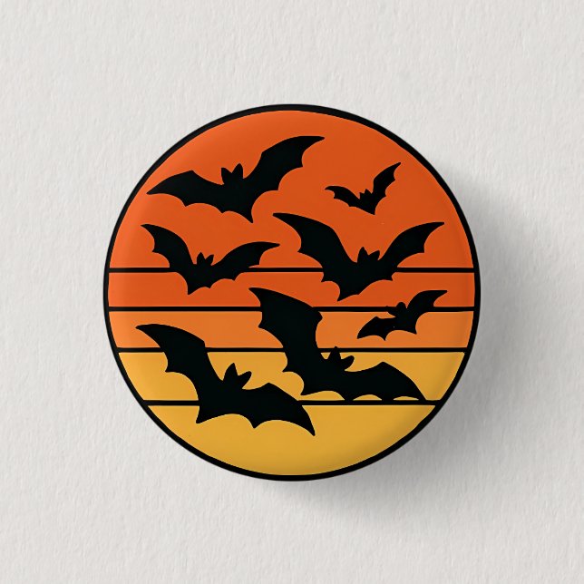 Bat Sunset  Button (Front)