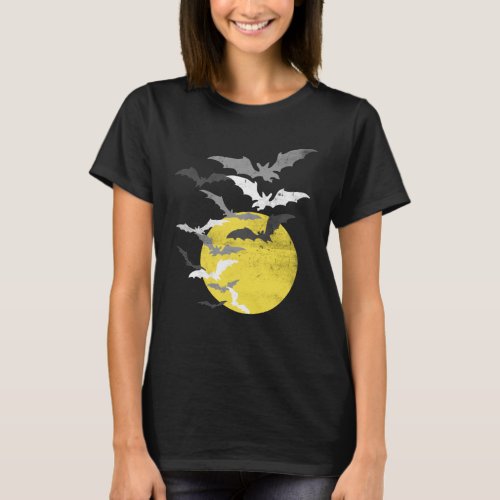 Bat Swarm at Full Moon Vintage T_Shirt