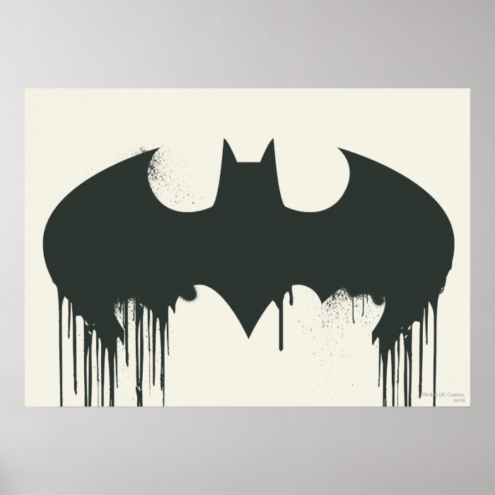 Bat Symbol   Batman Logo Spraypaint Print