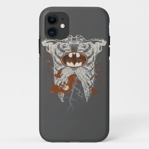 Bat Symbol Ribcage Vintage Collage iPhone 11 Case