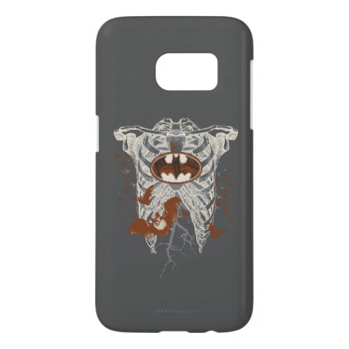 Bat Symbol Ribcage Vintage Collage Samsung Galaxy S7 Case