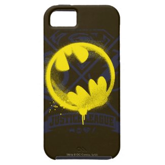Bat Symbol Tagged Over Justice League iPhone SE/5/5s Case