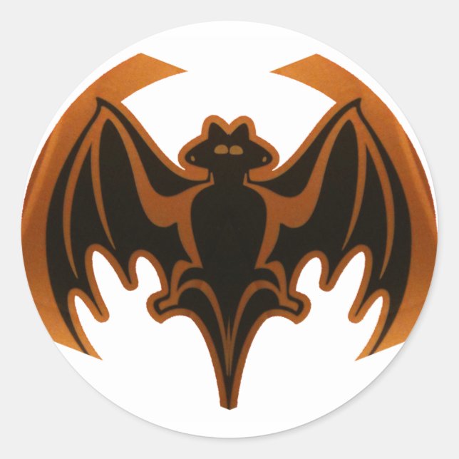 Bat The MUSEUM Zazzle Gifts Classic Round Sticker (Front)