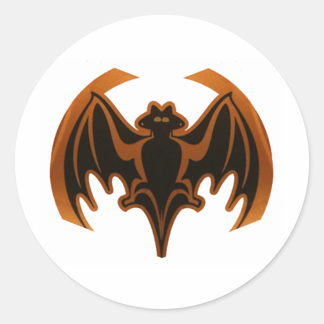 Bat The MUSEUM Zazzle Gifts Classic Round Sticker (Front)