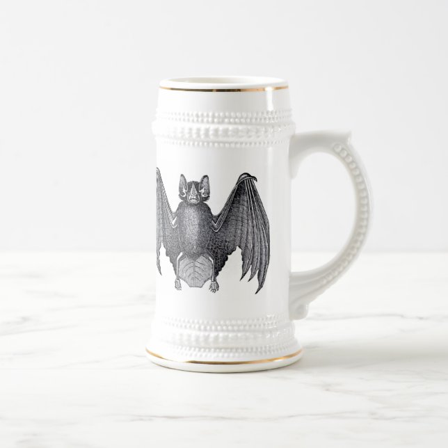 Bat Vintage Art Gothic Punk German Beer Stein (Right)