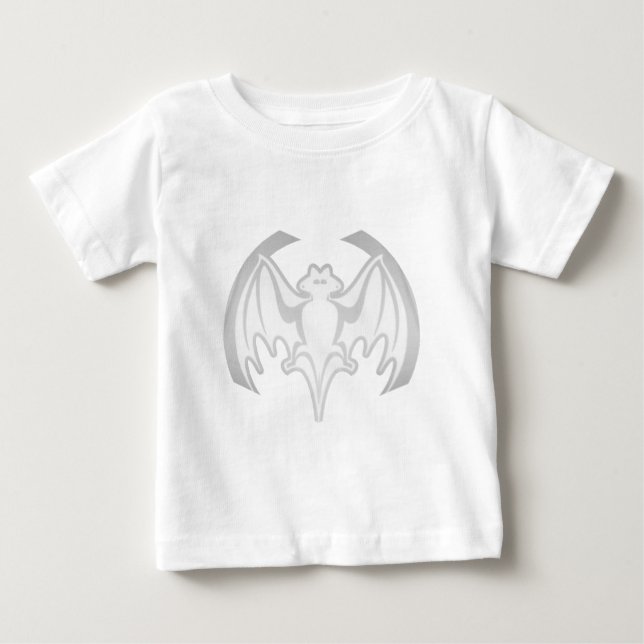 Bat White Inv The MUSEUM Zazzle Gifts Baby T-Shirt (Front)