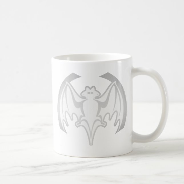 Bat White Inv The MUSEUM Zazzle Gifts Coffee Mug (Right)