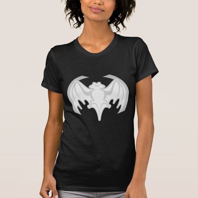 Bat White Inv The MUSEUM Zazzle Gifts T-Shirt (Front)