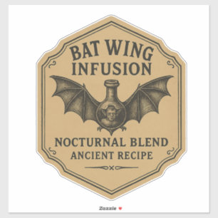 Bat Wing Infusion - Halloween Apothecary Label