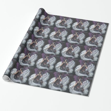 Bat Winged Girl with Unicorn Wrapping Paper