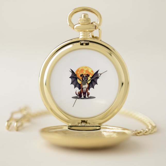 Bat Wings Boxer Pocket Watch (Inside)