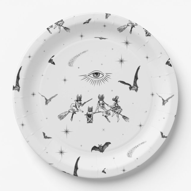 Bat Witches Paper Plates (Front)