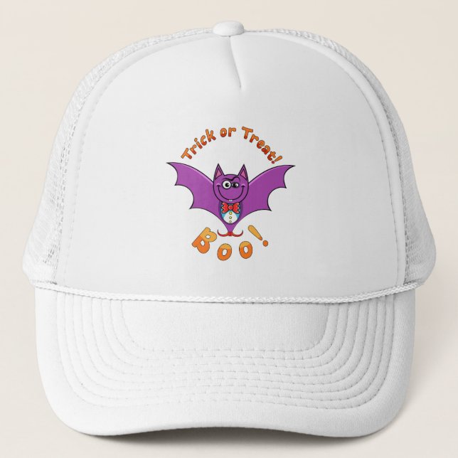 Bat With a Bowtie — Class Never Trucker Hat (Front)