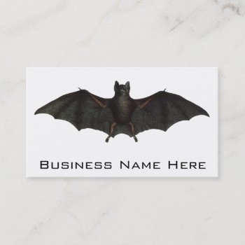 Bat With Open Wings Business Card by PatiVintage at Zazzle