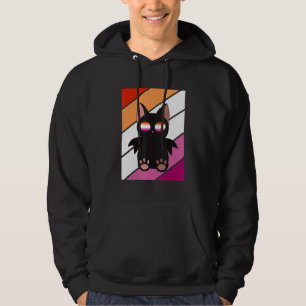 Bat With Pride Lesbian Flag LGBTQ Proud Ally Pride Hoodie