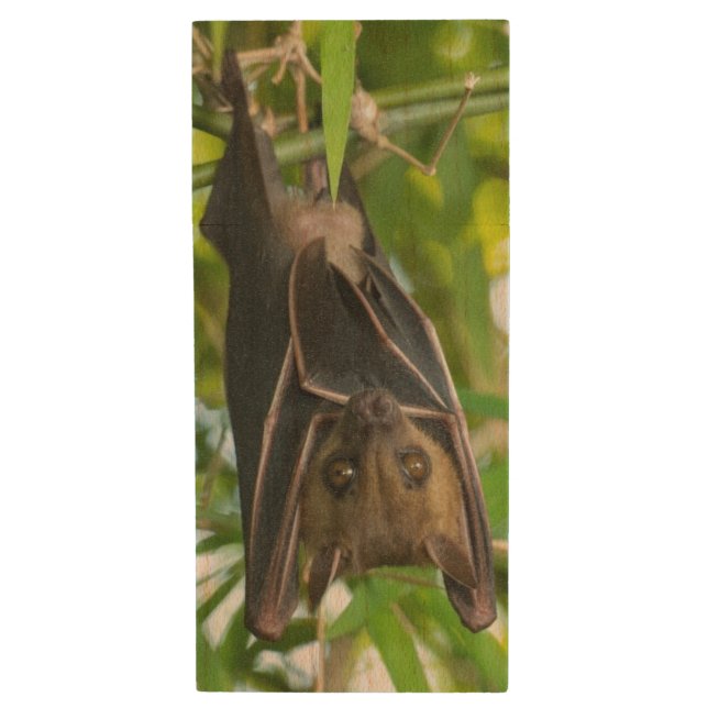 Bat Wood USB Flash Drive (Front Vertical)