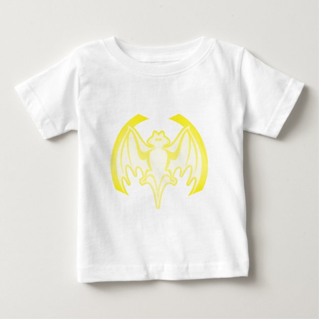 Bat Yellow Inv The MUSEUM Zazzle Gifts Baby T-Shirt (Front)