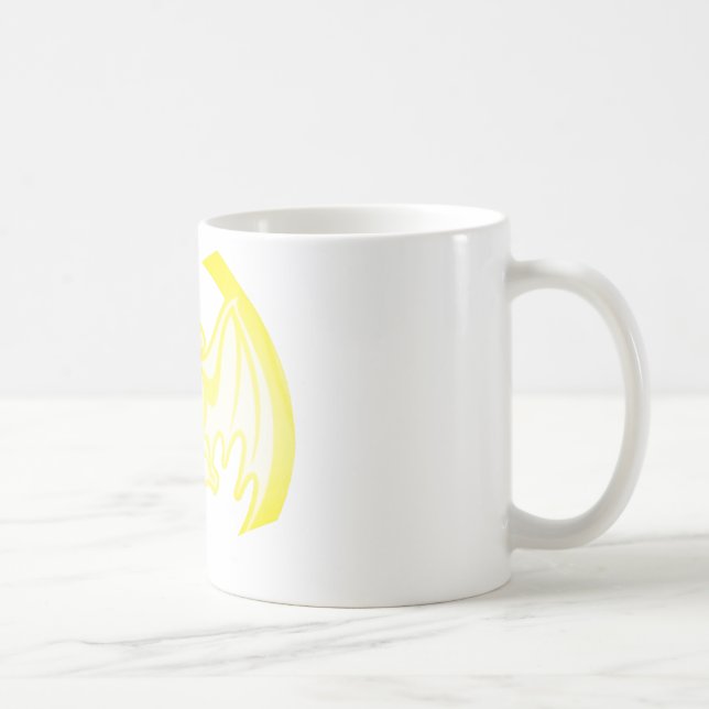 Bat Yellow Inv The MUSEUM Zazzle Gifts Coffee Mug (Right)